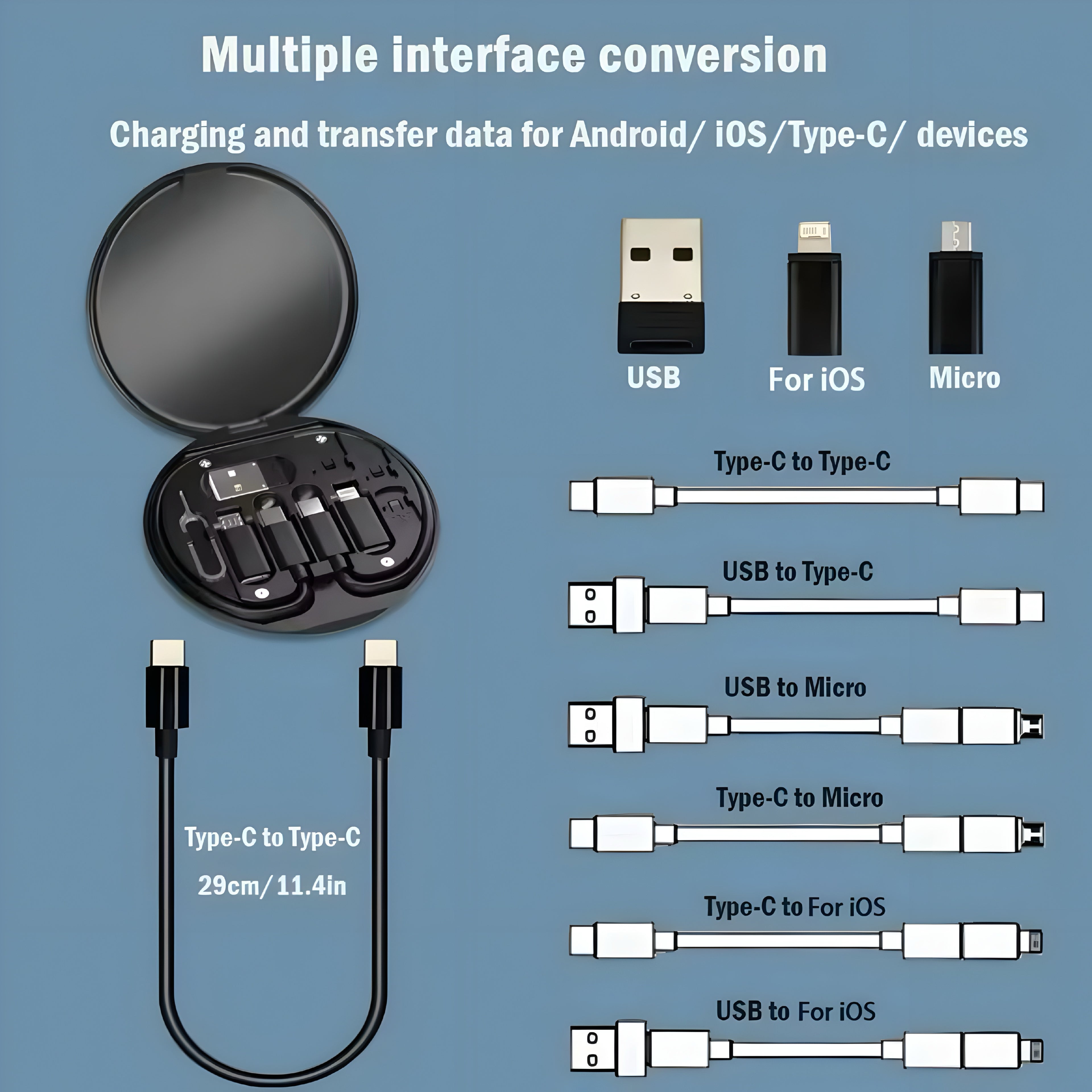 PD 60W Multifunktionales Ladekabel-Set