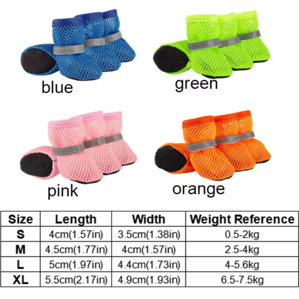 Atmungsaktive Hunde-Schuhe aus Mesh